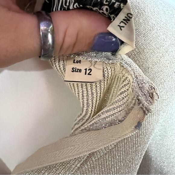 Vintage 70s Lane Bryant Tall Shop glam blue silver sparkle maxi dress 12 TALL - Picture 10 of 10